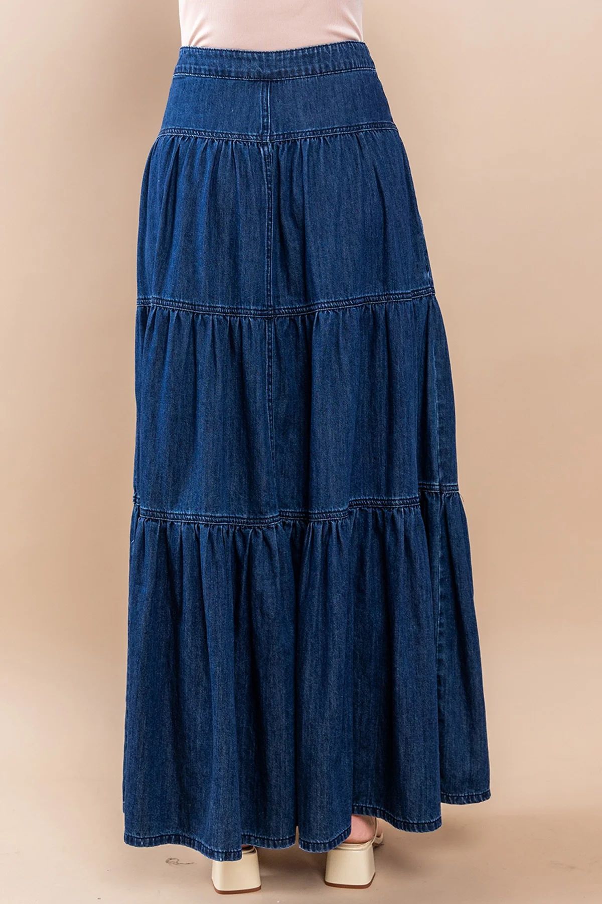 Low Waist Distressed Vacation Style Cake All-matching Jeans Skirt