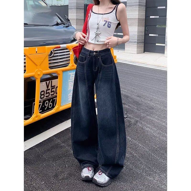 Women's American-style High Waist Machete Jeans