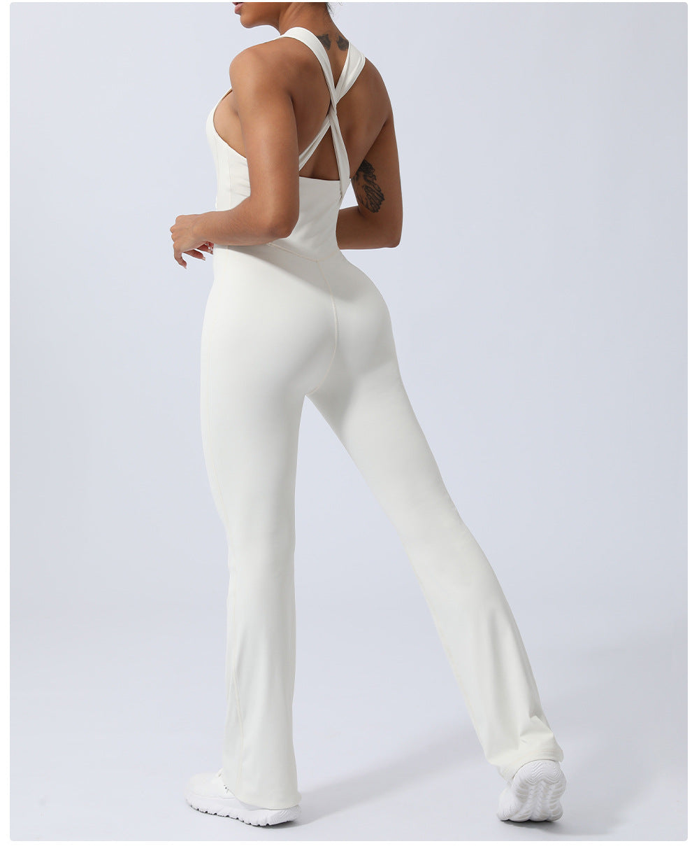 Skinny Yoga Clothes Sports Workout Clothes Hip-lift And Belly Shaping Micro-pull Dance Yoga Jumpsuit