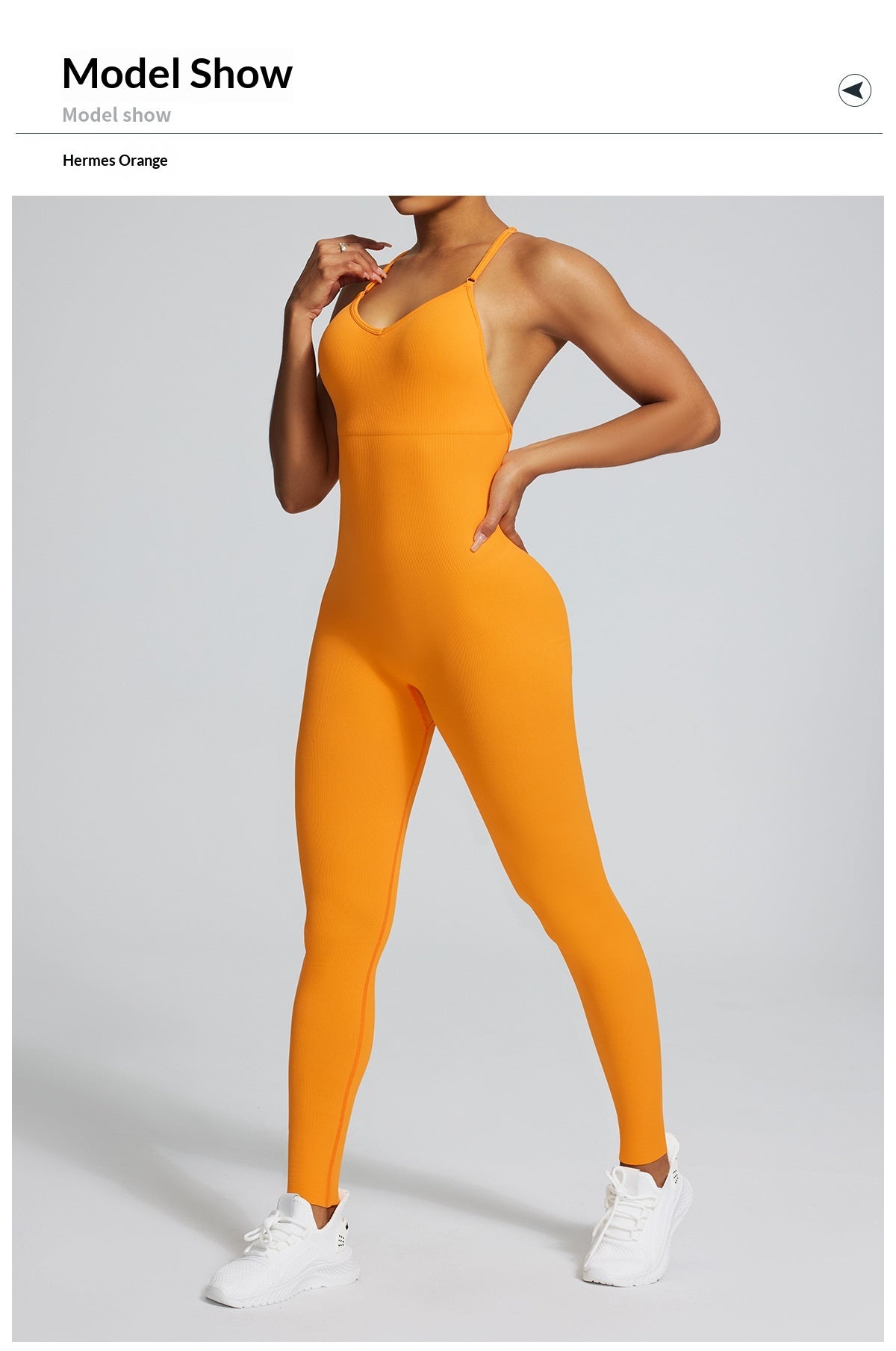 Seamless Back-Supporting Yoga Jumpsuit For Women With Straps
