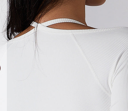 Sports Top Women's Quick-drying Workout Clothes With Chest Pad Slim Fit Skinny Long Sleeve Yoga Wear