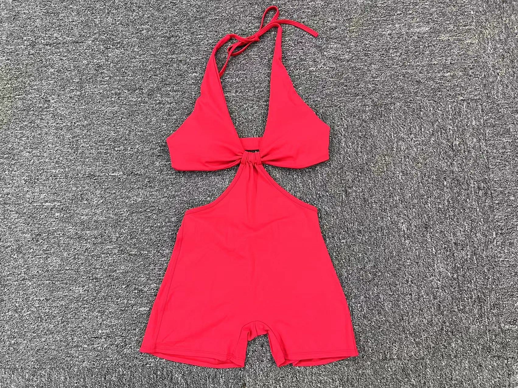 Tight Fitness Fake Two Pieces Yoga Jumpsuit