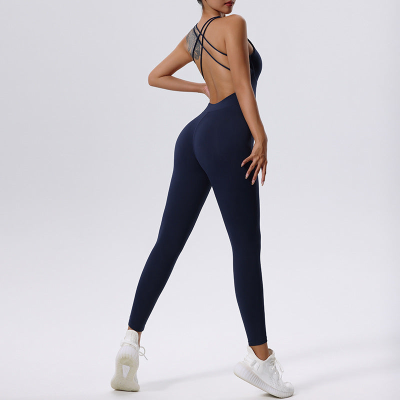 Hip Lift Quick-drying No Embarrassment Line Yoga Jumpsuit