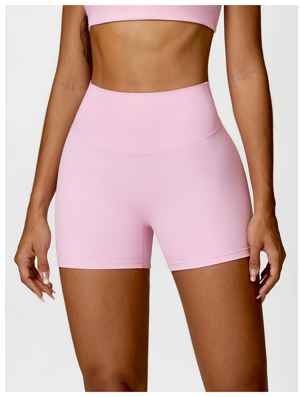 High Waist Yoga Shorts Belly Contracting Peach Hip Lifting Sport Shorts