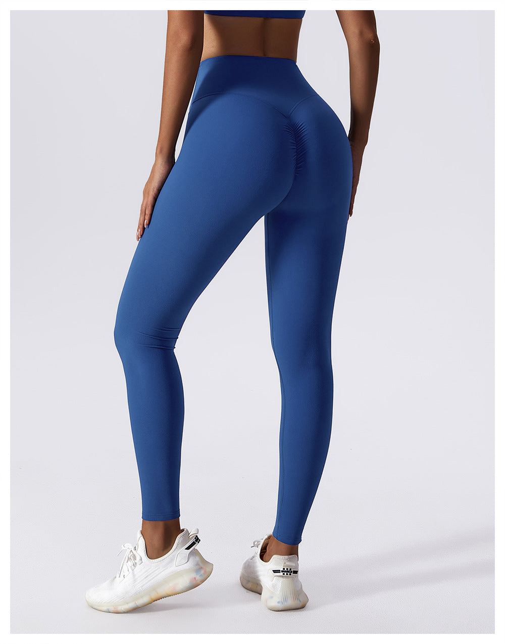 European And American Drawstring Belly Contracting Nude Feel High Waist Yoga Pants