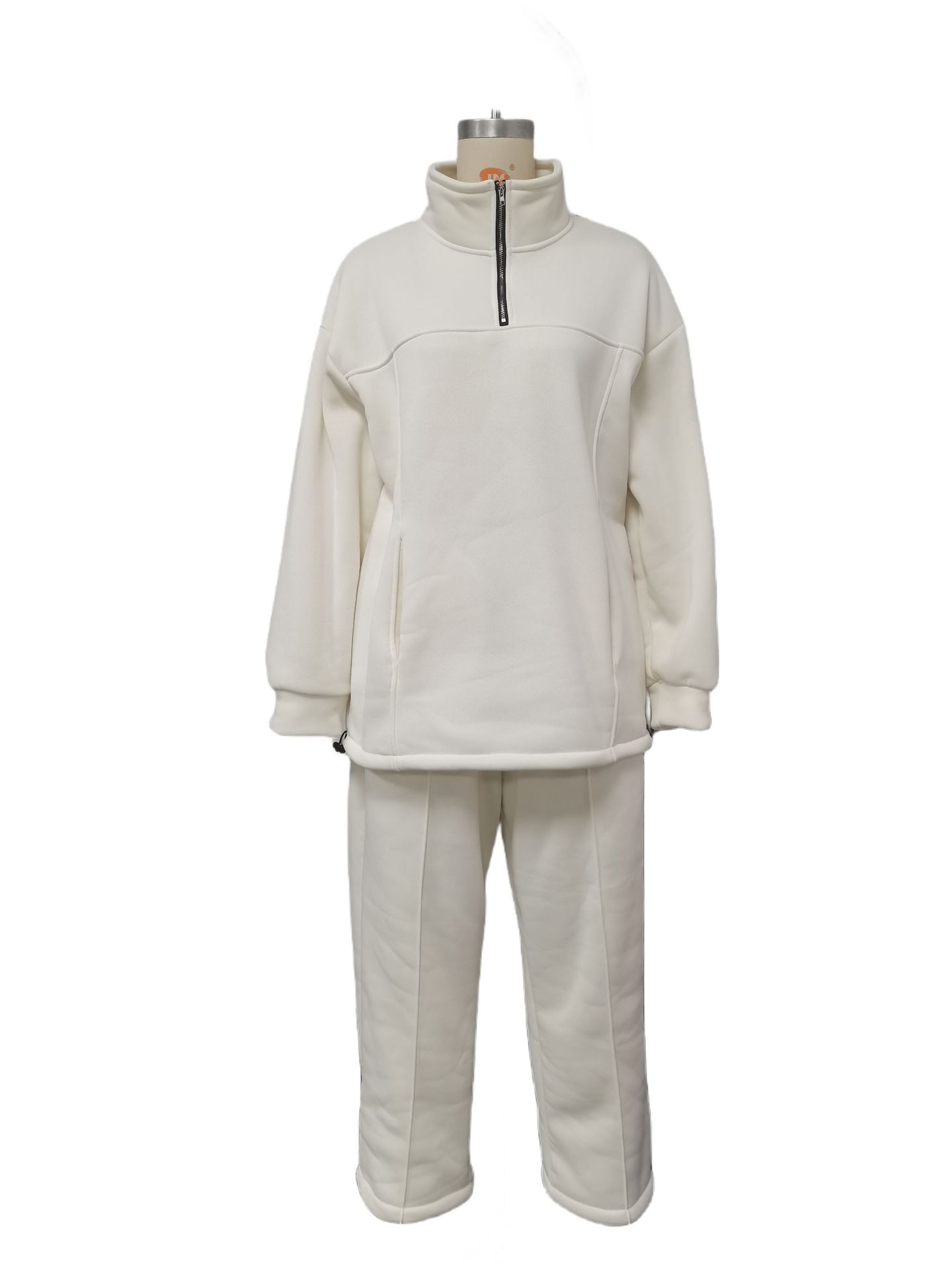 Y2K Winter Jogging Women Two Piece Set Female Zipper Coat Casual Pants Tracksuit Autumn Jacket Fashion Contrast Sport Wear Set