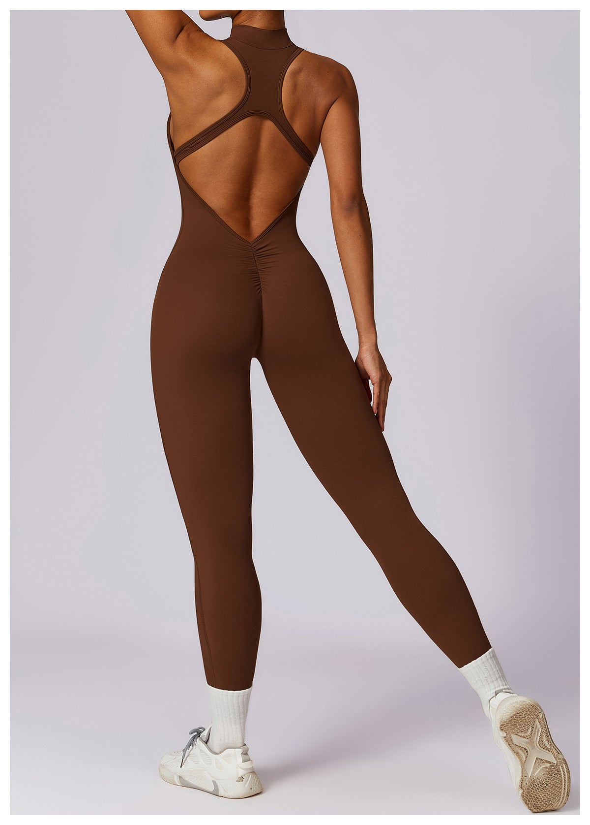Quick-drying Zipper Yoga Jumpsuit Fitness Training Sports Tights