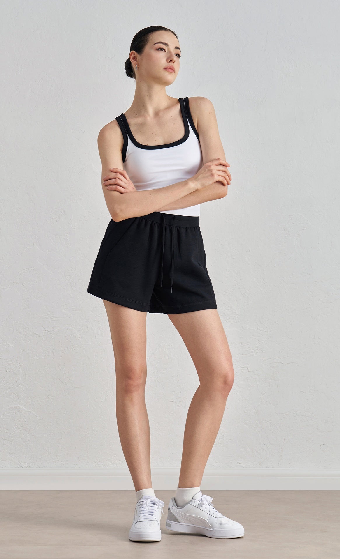 Air Layer Loose And Simple Yoga Shorts