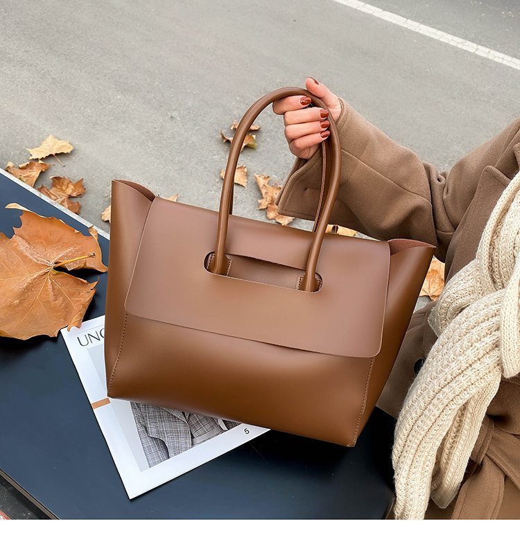 Fashion Women Shoulder Bags Large Capacity Handbags Simple Retro Tote Bags Solid Color Famous Brand High Quality Bags