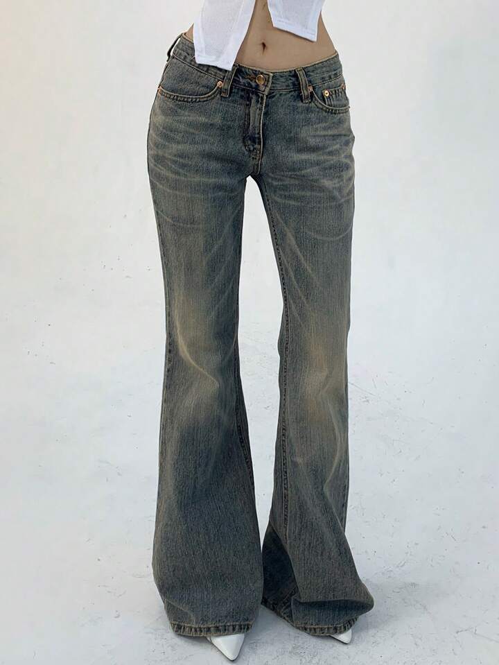 New-style Vintage Distressed Washed Denim Jeans That Flatter Your