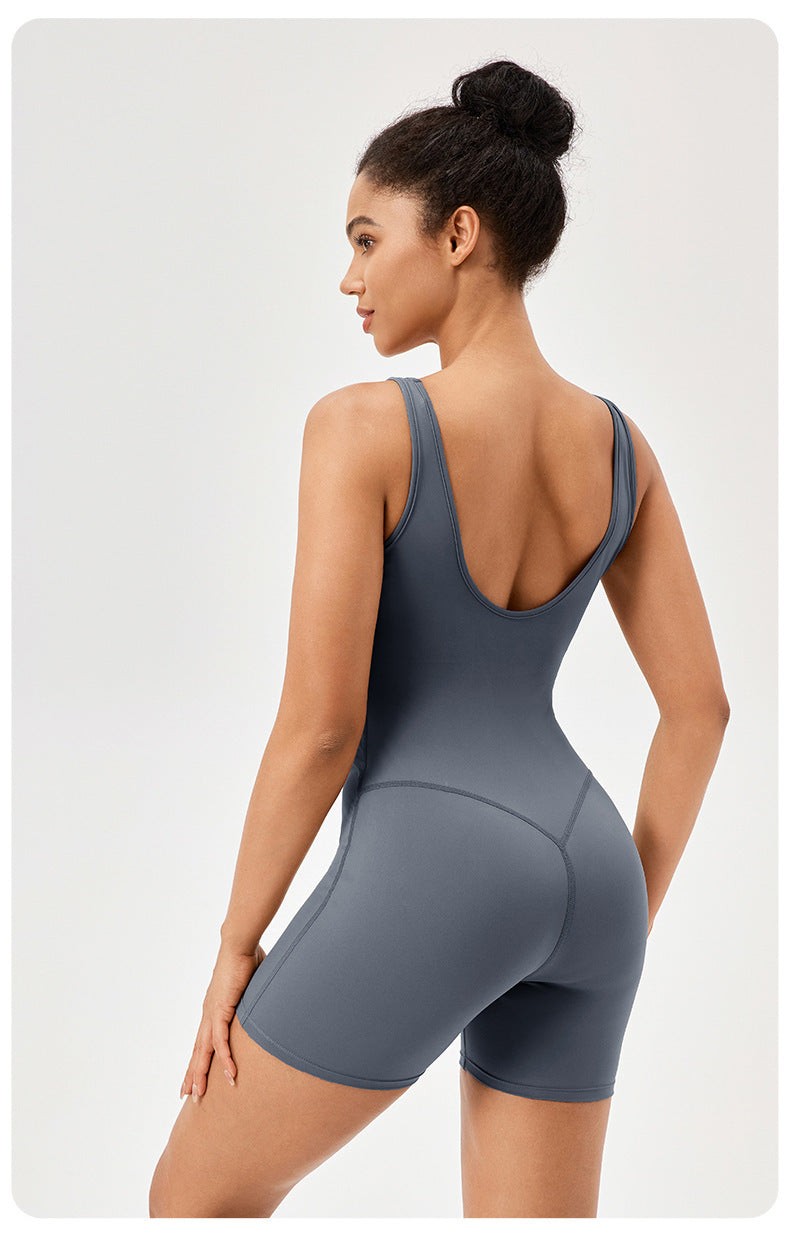 Jumpsuit With Chest Pad Skinny Hip Raise Exercise