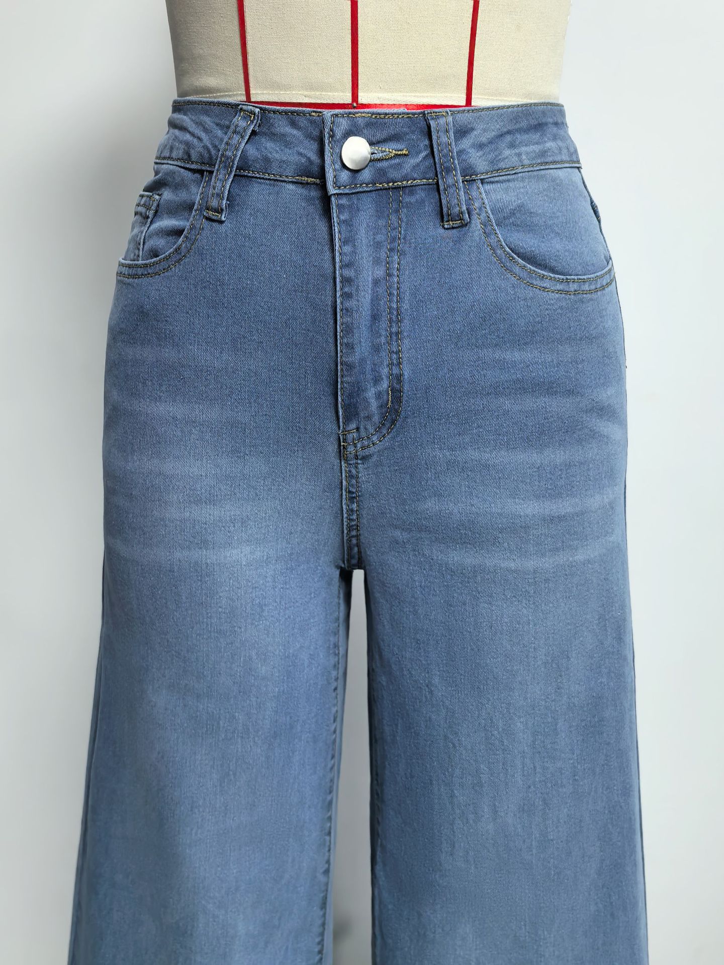 Womens Fashionable Vintage Washed Slim-Fit Jeans