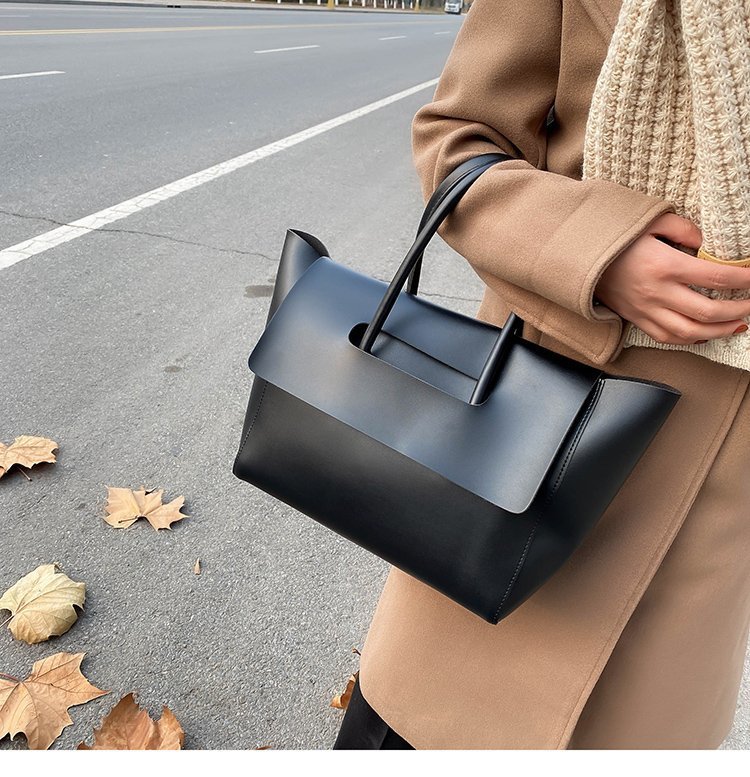 Fashion Women Shoulder Bags Large Capacity Handbags Simple Retro Tote Bags Solid Color Famous Brand High Quality Bags