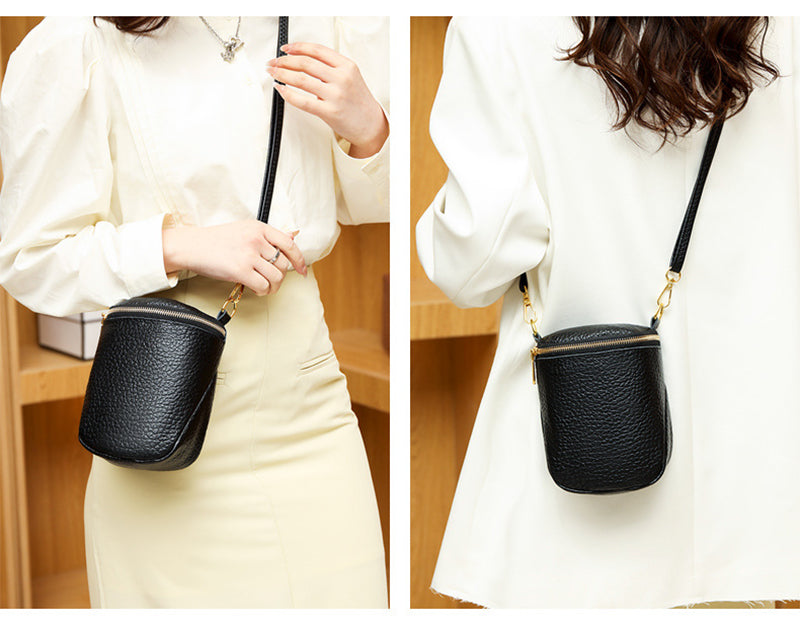 High-quality Leather Mobile Phone Bag Korean Style Shell Bags For Women Fashion Small Shoulder Crossbody Bag