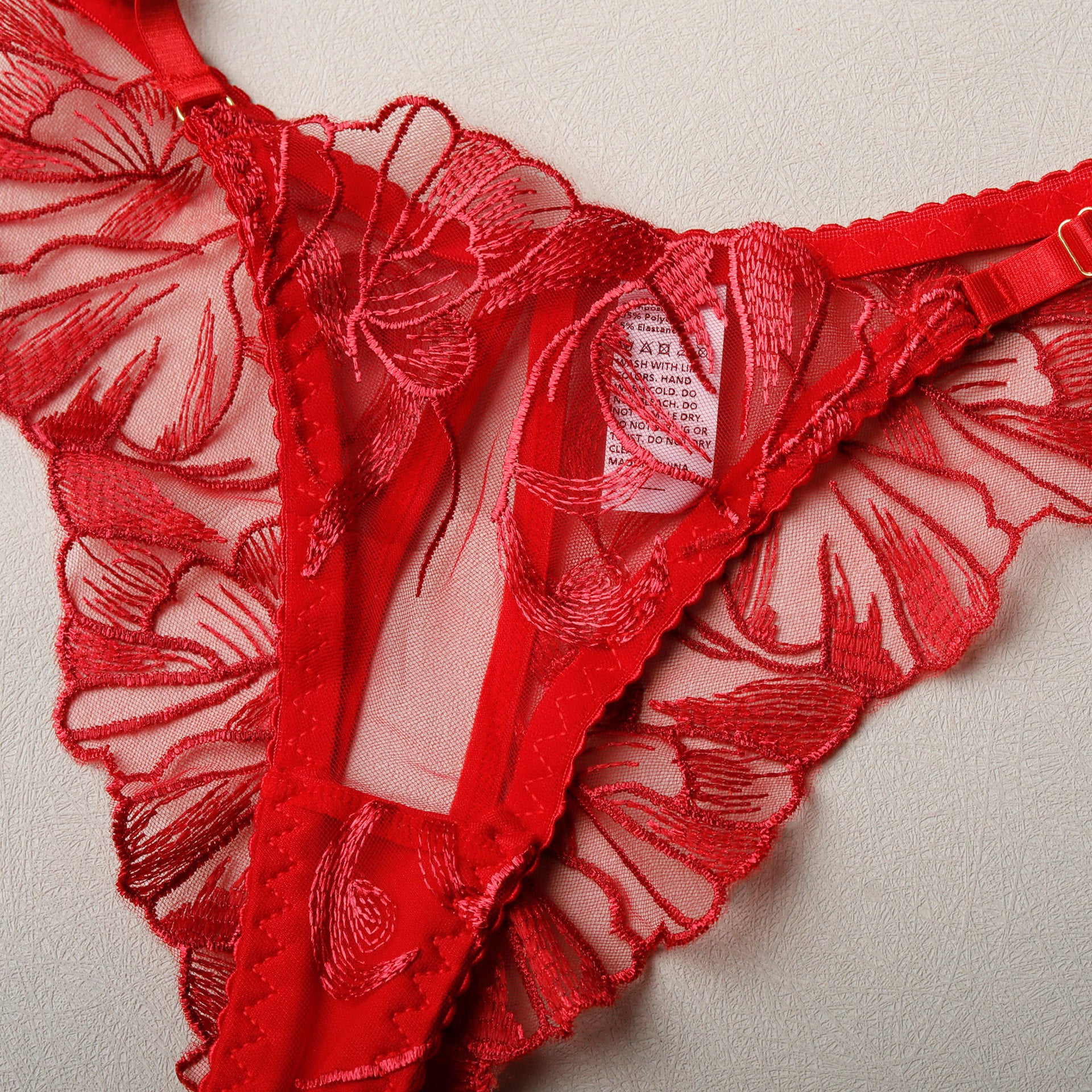 Embroidered Hollow-Out Bra Set Lingerie For Intimate Moments
