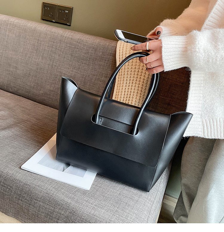 Fashion Women Shoulder Bags Large Capacity Handbags Simple Retro Tote Bags Solid Color Famous Brand High Quality Bags
