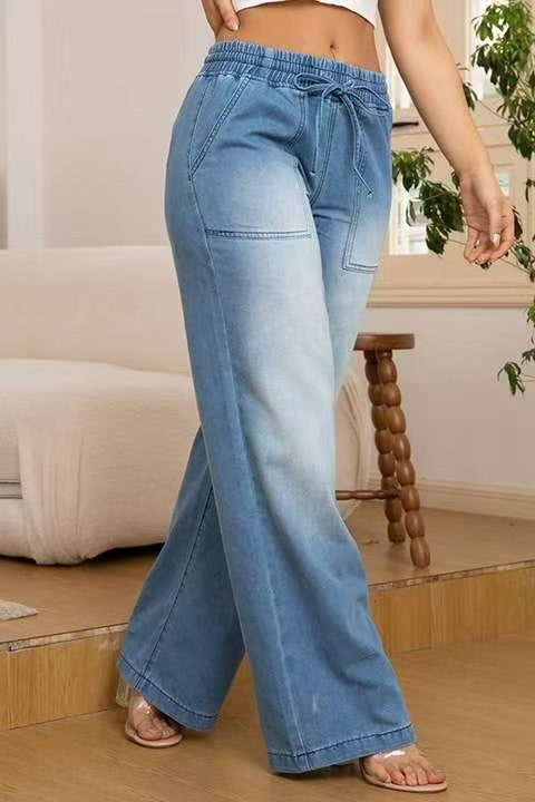 Women's Casual Slim Fit All-matching Straight Jeans