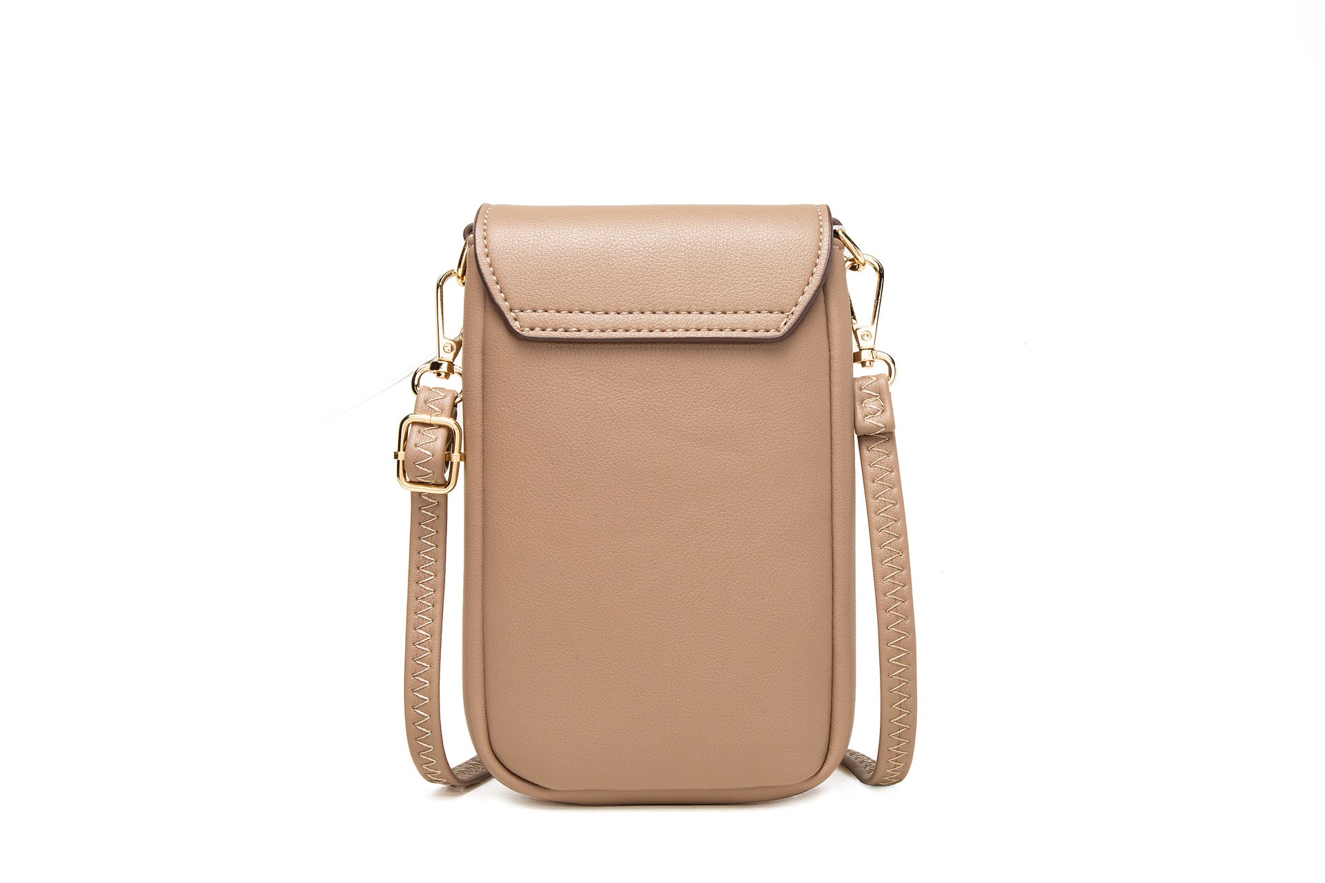 Plaid Sewing Design Mobile Phone Bags For Women Simple Buckle Multifunctional Crossbody Shoulder Bag