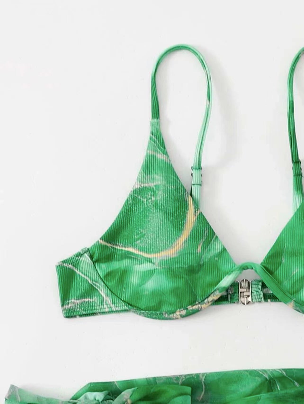 Marble Printed Lingerie 3pcs Bikini Swimwear Summer