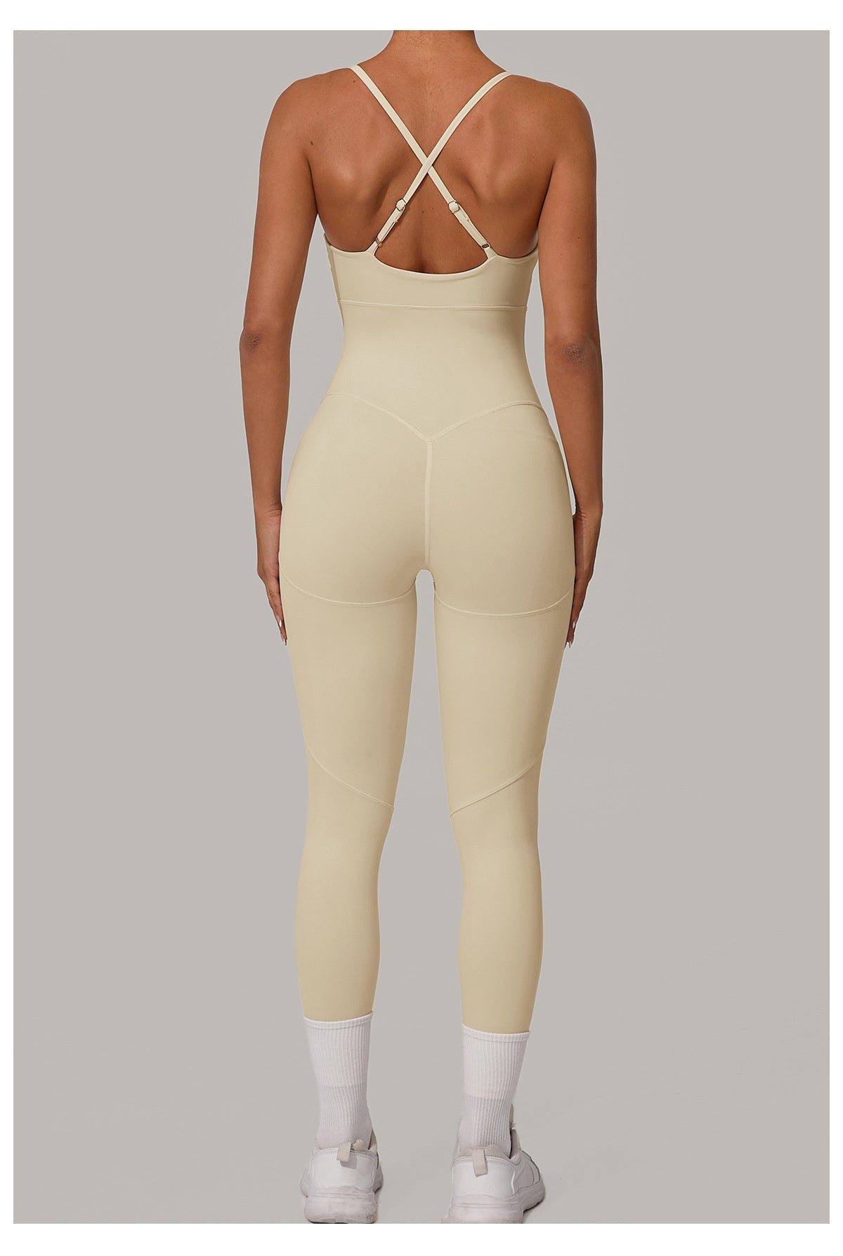 Women's Solid Color Casual Cross Back Summer Jumpsuit