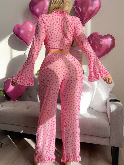 Love Perspective Long Sleeve Sexy Lingerie Set