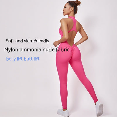 Women's Zipper Aerial Yoga Jumpsuit