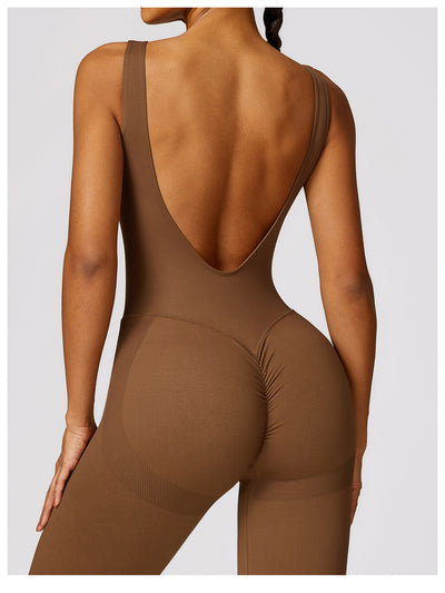 Tight Back Yoga Jumpsuit Sports Fitness Hollow Hip Lifting Yoga Jumpsuit Women