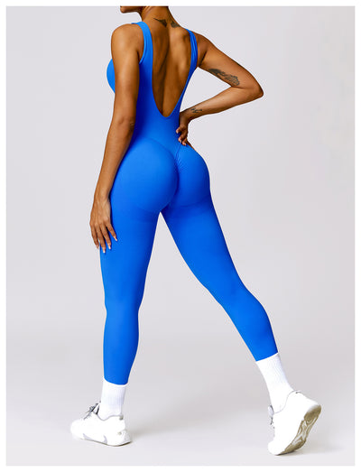 Tight Back Yoga Jumpsuit Sports Fitness Hollow Hip Lifting Yoga Jumpsuit Women