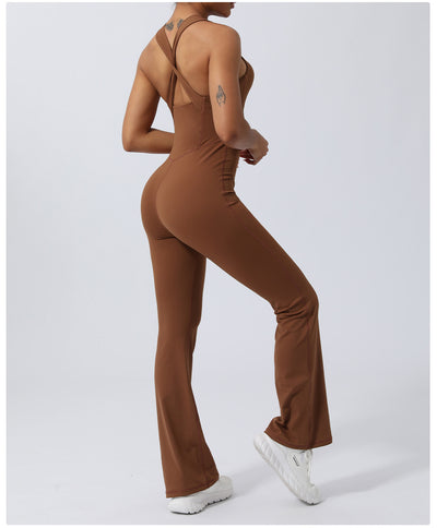Skinny Yoga Clothes Sports Workout Clothes Hip-lift And Belly Shaping Micro-pull Dance Yoga Jumpsuit