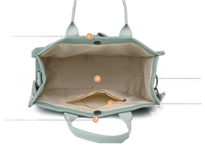 New Canvas Shoulder Bag Women Large Capacity Multi-pocket Handbags Casual Crossbody Shopper Bags For Students