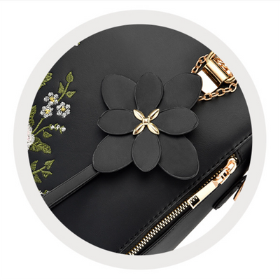 Fashion Flowers Embroidered Handbag Women Shoulder Messenger Bags