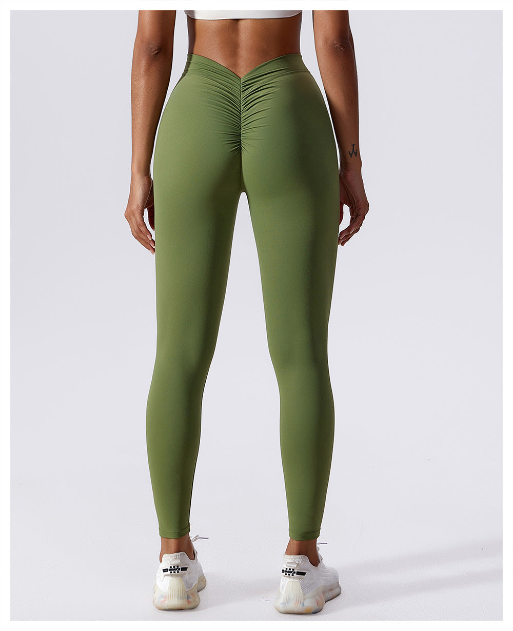 Slim Yoga Fitness Pants Breathable Quick-drying Leggings Peach Hip Lifting Trousers For Women Clothing