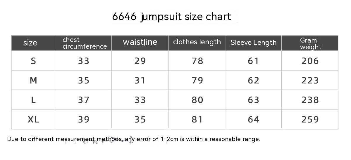 Long Sleeve One-piece Dance Fitness Sports Jumpsuit