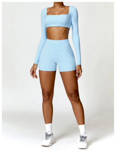 High Waist Yoga Shorts Belly Contracting Peach Hip Lifting Sport Shorts