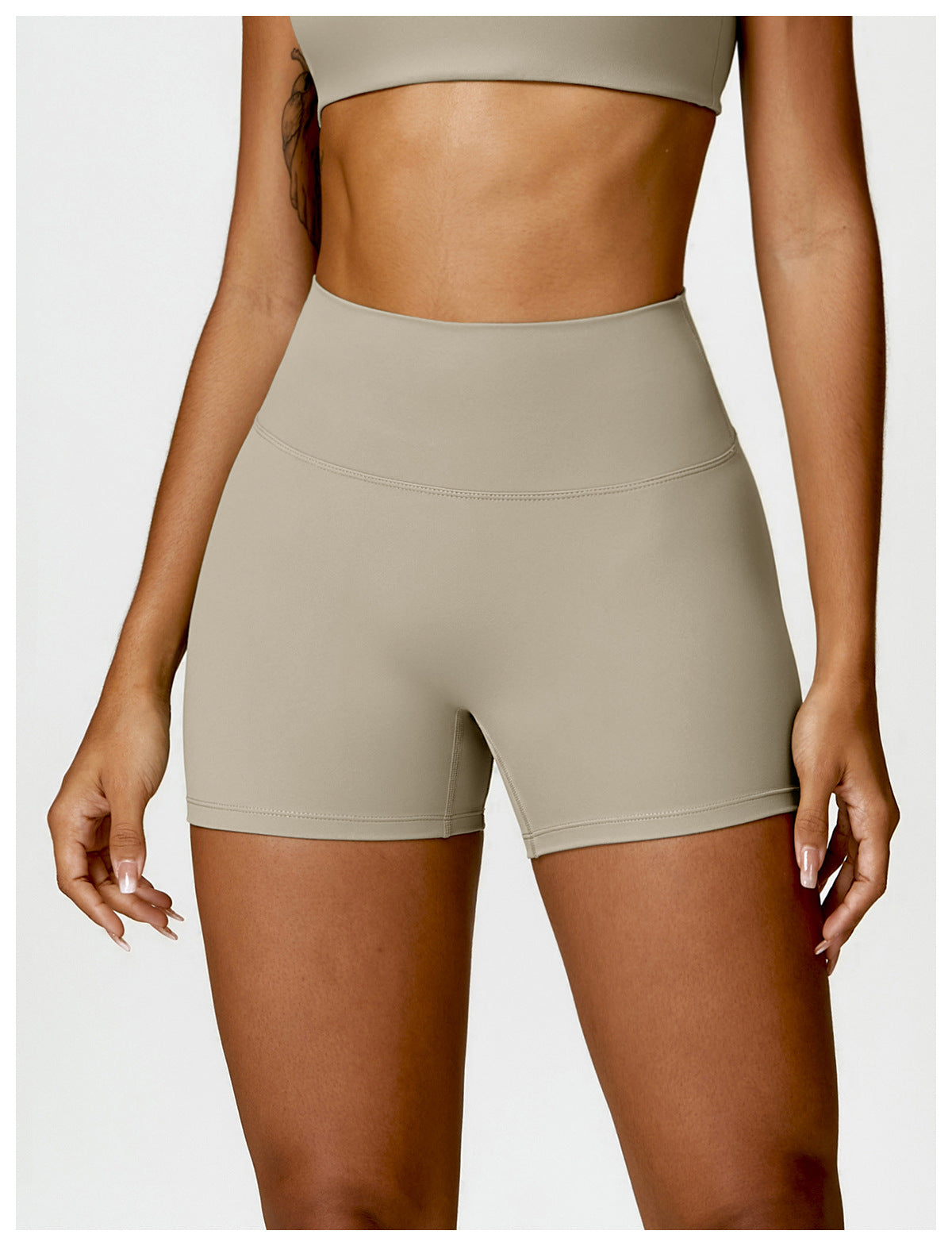 High Waist Yoga Shorts Belly Contracting Peach Hip Lifting Sport Shorts