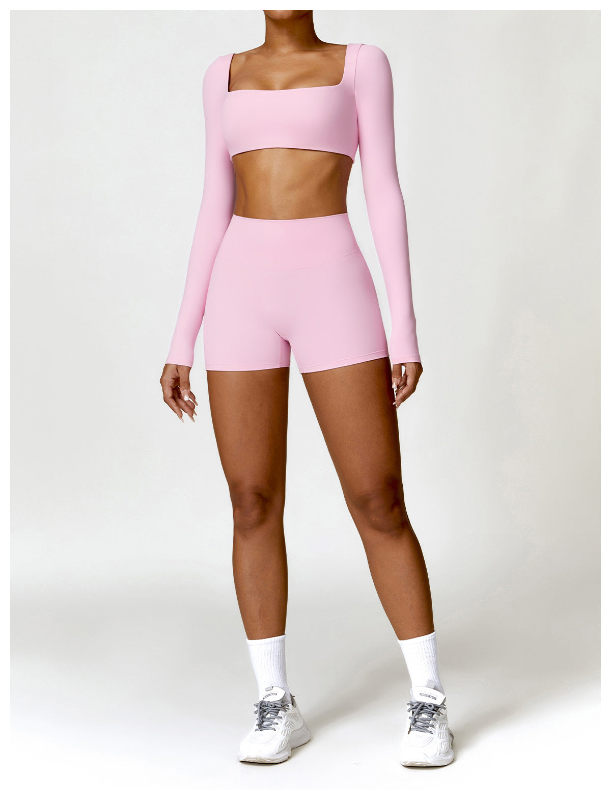 High Waist Yoga Shorts Belly Contracting Peach Hip Lifting Sport Shorts