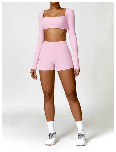 High Waist Yoga Shorts Belly Contracting Peach Hip Lifting Sport Shorts