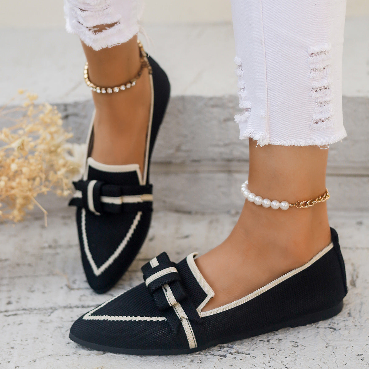 Casual And Comfortable Beautiful Bowknot Popular Element Shoes