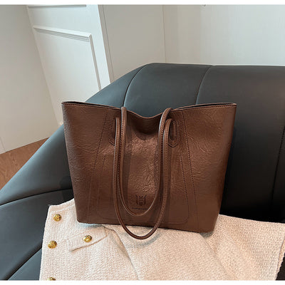 Casual Retro Shoulder Bag Texture Class Commuter Tote