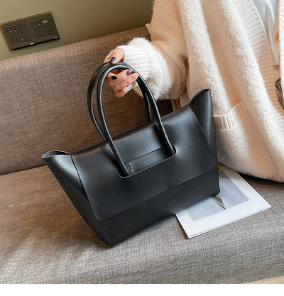 Fashion Women Shoulder Bags Large Capacity Handbags Simple Retro Tote Bags Solid Color Famous Brand High Quality Bags