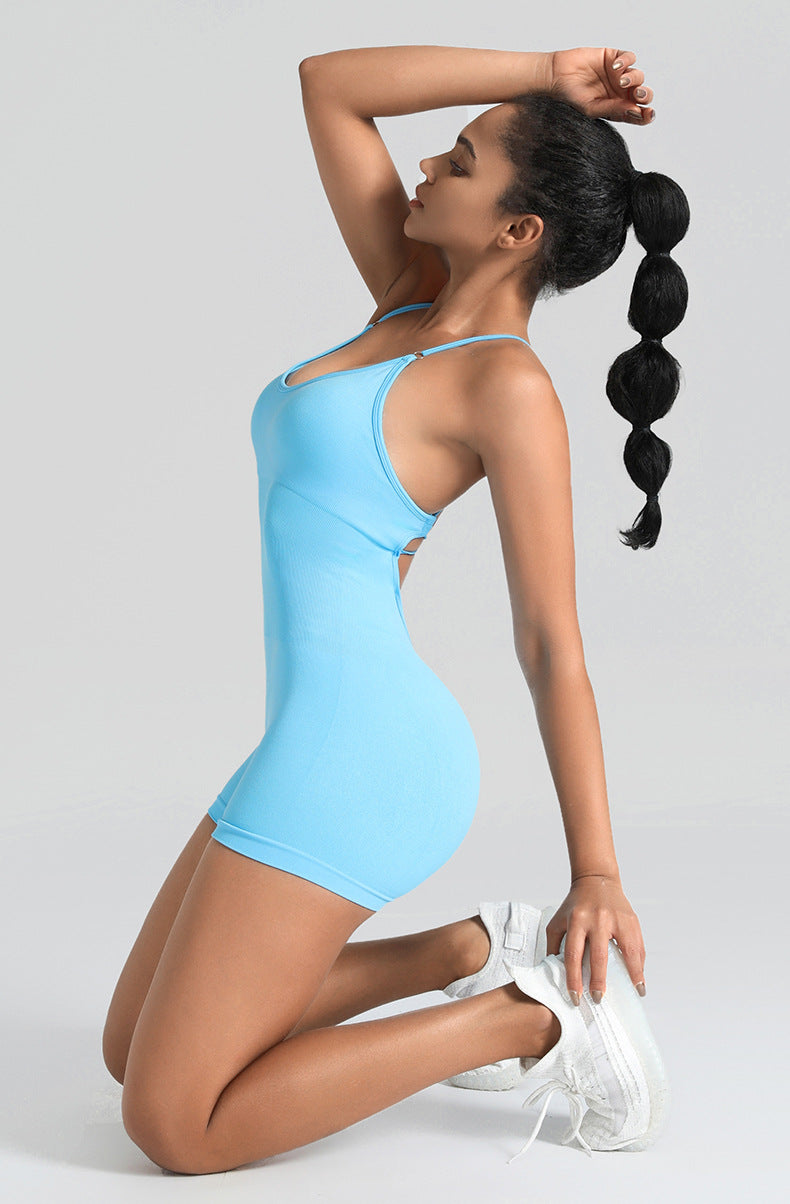 Women's Fashion Seamless Thread Yoga Jumpsuit