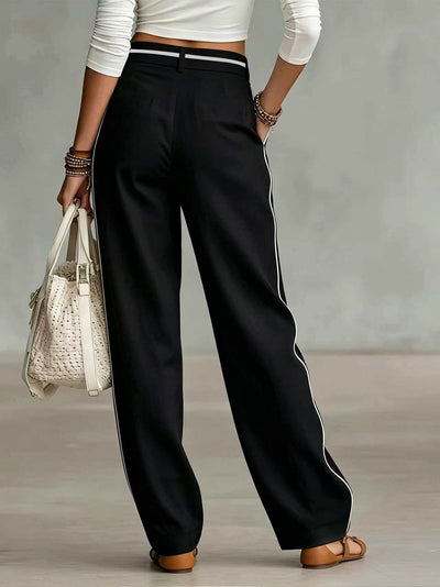 Womens Fashionable Casual Loose-fitting Versatile Trousers
