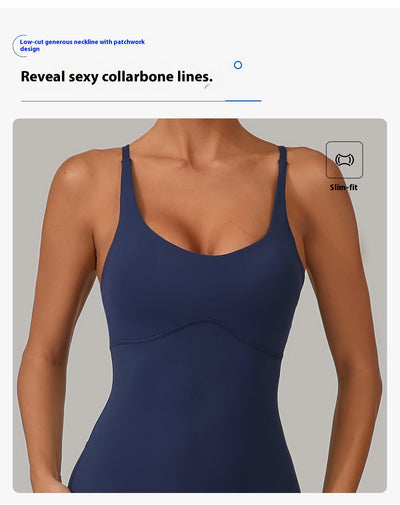 Women's Solid Color Casual Cross Back Summer Jumpsuit