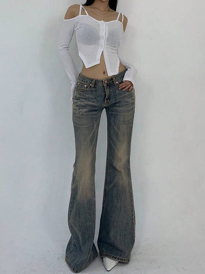 New-style Vintage Distressed Washed Denim Jeans That Flatter Your