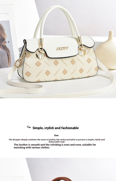 Vintage Exquisite Letter-printed Women's Handbag Fashion Printed Casual Simple Handbag Women's Cross-body Bag
