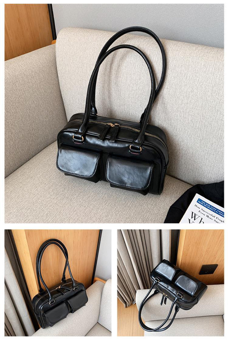 Multi-pocket Design Shoulder Bag Fashion Versatile Square Handbags Women Underarm Bags