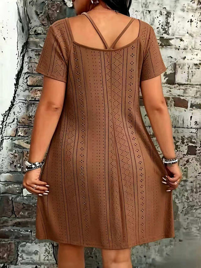 Fashionable Square-neck Short Camisole Dress