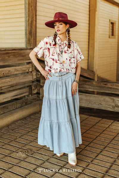 Low Waist Distressed Vacation Style Cake All-matching Jeans Skirt