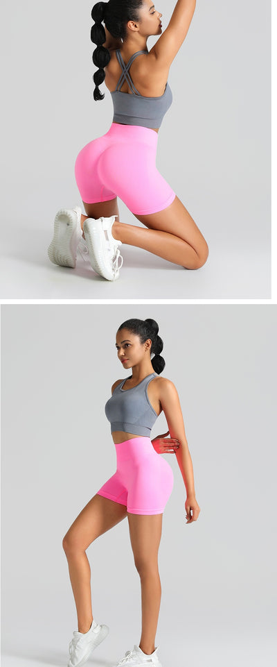 Outdoor Seamless Yoga Shorts Hip Lifting Fitness