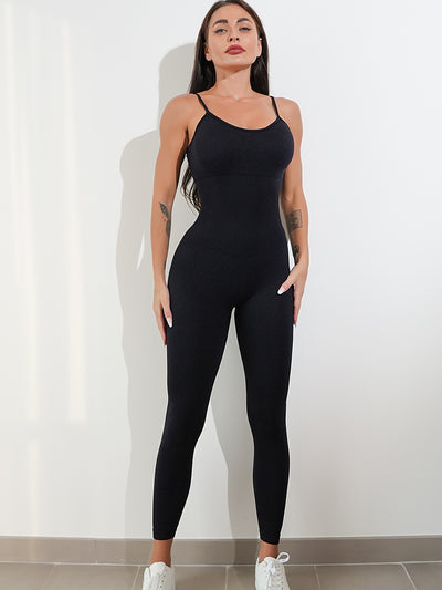 Womens Sexy Unitard One Piece Jumpsuit Spaghetti Strap Tummy Control Rompers Sleeveless Bodysuits Outfits